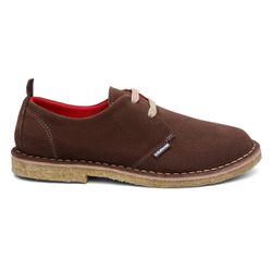 Sapato Safari clássico Chocolate em couro camurça ... - DALESHOES