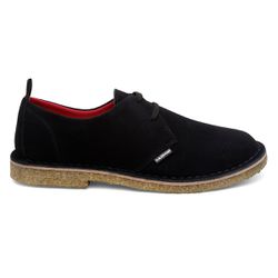 Sapato Safari clássico preto em couro camurça e so... - DALESHOES