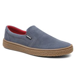 Sapato Slip-On couro jeans, solado borracha ambar ... - DALESHOES