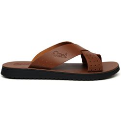 Chinelo Masculino de Couro Cruzado Estiloso e Conf... - DALLUP'S