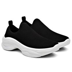 Tênis Meia Esportivo Feminino Preto - DP200 - DALLUP'S