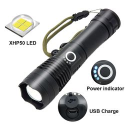 Lanterna Xhp50 portátil recarregável 3000 lumens I... - DANDARO