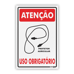 PLACA SINALIZACAO PS240 PROTETOR AURICULAR OBRIGAT... - Data Brasil - EPI's & Treinamentos