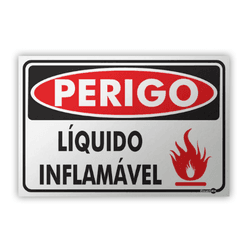 PLACA SINALIZACAO PR5019 PERIGO LIQUIDO INFLAMAVEL... - Data Brasil - EPI's & Treinamentos