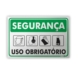 PLACA SINALIZACAO PR1028 USO OBRIGATORIO - 41041 - Data Brasil - EPI's & Treinamentos