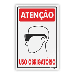 PLACA SINALIZACAO PS81 OCULOS OBRIGATORIO - 10684 - Data Brasil - EPI's & Treinamentos