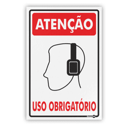 PLACA SINALIZACAO PS82 PROTETOR AURICULAR OBRIGATO... - Data Brasil - EPI's & Treinamentos
