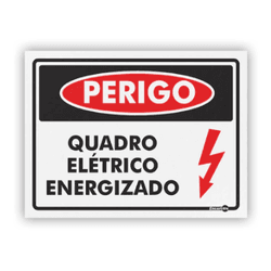 PLACA SINALIZACAO PS808 QUADRO ELETRICO ENERGIZADO... - Data Brasil - EPI's & Treinamentos