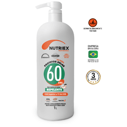 PROTETOR SOLAR FPS 60 1/3 COM REPELENTE UVA 1LT - ... - Data Brasil - EPI's & Treinamentos