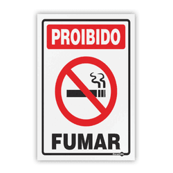 PLACA SINALIZACAO PS07 PROIBIDO FUMAR - 37880 - Data Brasil - EPI's & Treinamentos