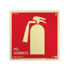 PLACA 20X20 PAF356 E5Q EXTINTOR PQS - 45376 - Data Brasil - EPI's & Treinamentos