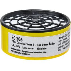 FILTRO QUIMICO GA RC206 P/ MARCARA CG306 CA7072 - ... - Data Brasil - EPI's & Treinamentos
