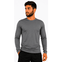 Camisa de Helanca Leve Cinza Manga Longa Proteção ... - Data Brasil - EPI's & Treinamentos