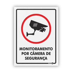 PLACA SINALIZACAO PS650 MONITORAMENTO POR CAMERA D... - Data Brasil - EPI's & Treinamentos