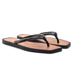 Chinelo Feminino Detalhe Brilho Day Felice Preto - Day Felice | Calçados Femininos