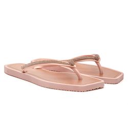 Chinelo Feminino Detalhe Brilho Day Felice Rose - Day Felice | Calçados Femininos