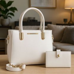 Kit Lua + Carteira Branco - Debora Ribeiro Bolsas