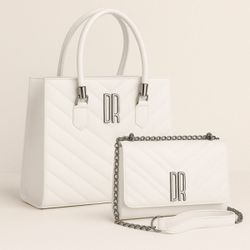 Kit Gabi Grafite + Balada Branco - Debora Ribeiro Bolsas