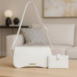 Kit Cecilia + Carteira Branco - Debora Ribeiro Bolsas