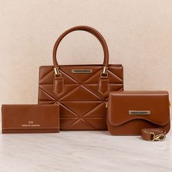 Kit Julia Caramelo - Debora Ribeiro Bolsas