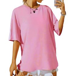 Camiseta Basica Comum Rosa - Debora Ribeiro Bolsas