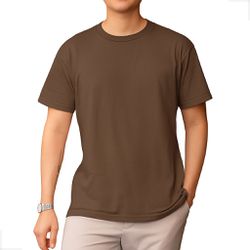 Camiseta Basica Comum Marrom - Debora Ribeiro Bolsas