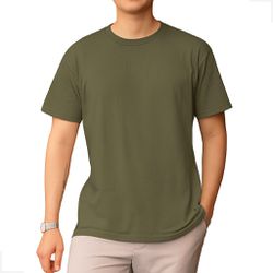 Camiseta Basica Comum Verde Militar - Debora Ribeiro Bolsas