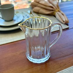 Leiteira De Cristal Com Fio De Ouro Radial - 290 M - DECORABI
