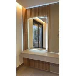 Espelho Retangular Canto Moeda 50x80 Jateado Sem T... - Decora loja