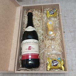 Caixa Personalizada para Espumante e Taça - 1D0EA3... - Decorar Criando