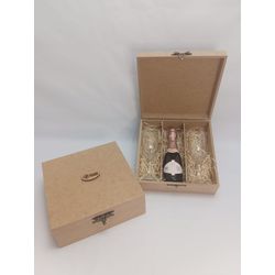 Caixa Maleta Cru com Logotipo - CMCL2023 - Decorar Criando