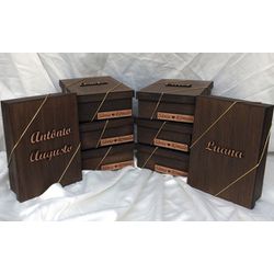 Caixa Personalizada Para Padrinhos - EDA18D - Decorar Criando