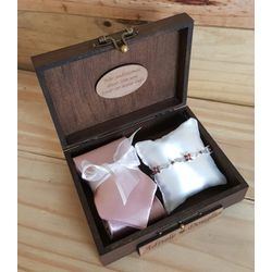 Caixa para Casal de Padrinhos Personalizada - F80C... - Decorar Criando