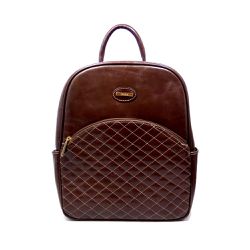 Bolsa Poucelle Couro Marrom / Matelassê - 2409-MM - DEDMARCALCADOS