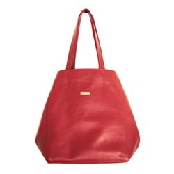 Bolsa Feminina Lagan em Couro cor Vermelho