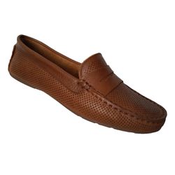 Mocassim Em Couro Capuccino / Furinhos - ELAINE02-... - DEDMARCALCADOS