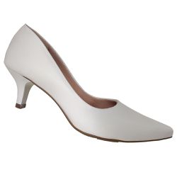 Scarpin Feminino Sintético Off White
