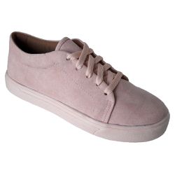 Tênis Feminino Casual em Sintético Rosa com Cadarço