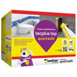 Impermeabilizante Tecplus top 18 kg Quartzolit - Degraus Materiais de Construção