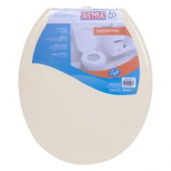 Assento Sanitário Oval Sofy Bege Astra - Degraus Materiais de Construção