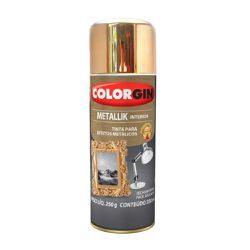 TINTA SPRAY DOURADO METALLIK COLORGIN - Degraus Materiais de Construção