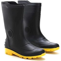 BOTA PVC GALOCHA CANO MÉDIO PRETO/AMARELO 40 PEGA ... - Degraus Materiais de Construção