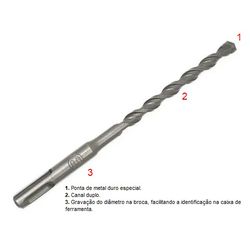 BROCA VIDEA SDS PLUS PARA CONCRETO 8X300MM IRWIN 1... - Degraus Materiais de Construção