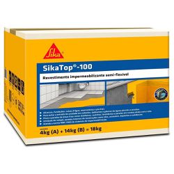 Sika Top 100 Revestimento Impermeabilizante 18kg - Degraus Materiais de Construção