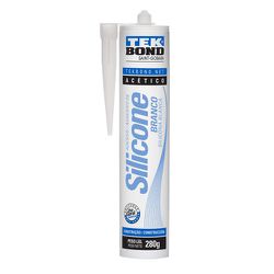 SILICONE ACETICO BRANCO USO GERAL 280GR TEKBOND - Degraus Materiais de Construção