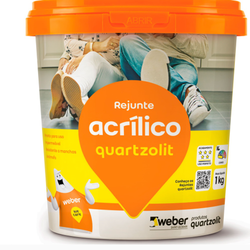 Rejunte Acrílico Quartzolit 1Kg Branco - Degraus Materiais de Construção