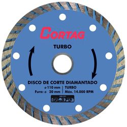 DISCO DIAMANTADO TURBO CORTAG 110 MM - Degraus Materiais de Construção