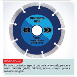 DISCO SERRA MÁRMORE GRANITO SEGMENTADO DIAMANTE AZ... - Degraus Materiais de Construção