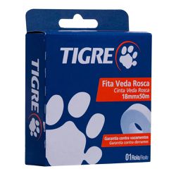 FITA VEDA ROSCA 50MT TIGRE - Degraus Materiais de Construção