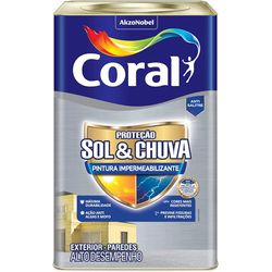 TINTA SOL E CHUVA IMPERMEABILIZANTE 18L BRANCO GEL - Degraus Materiais de Construção